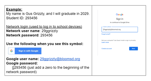 Google Login Info 